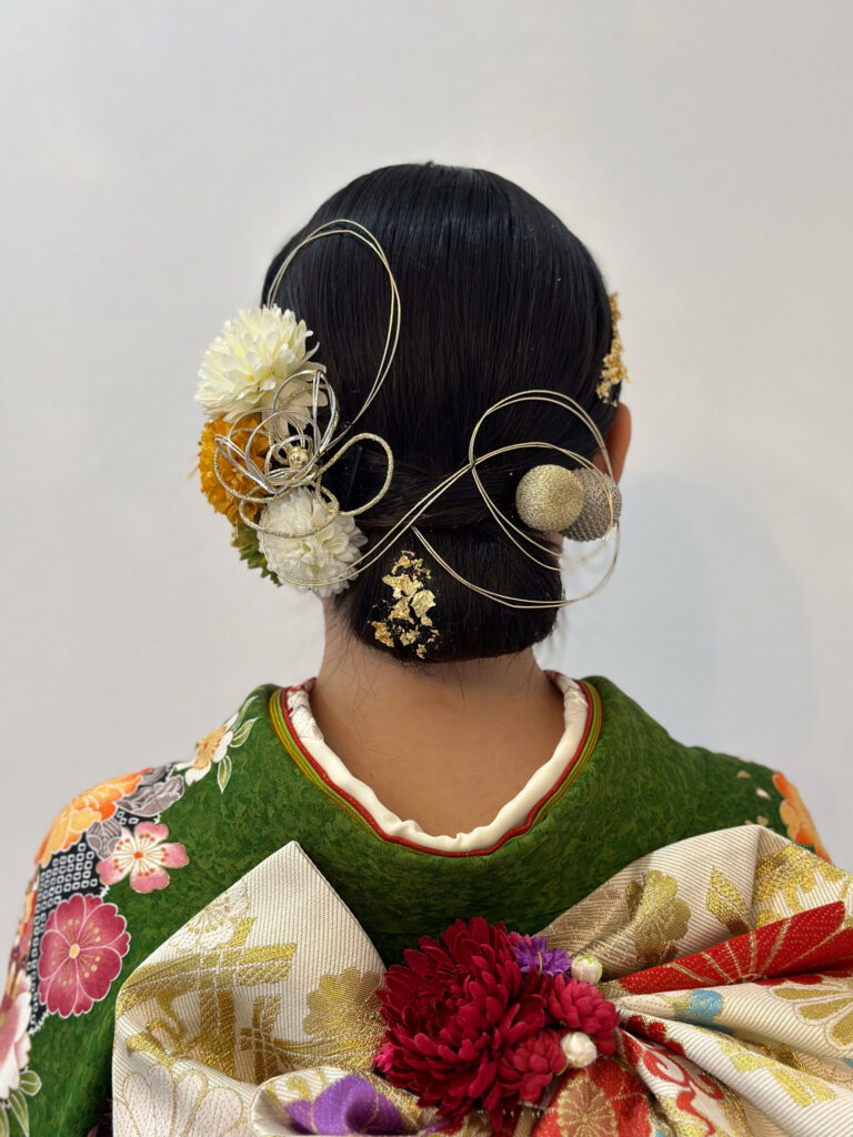 成人式の振袖に合わせたヘアセット