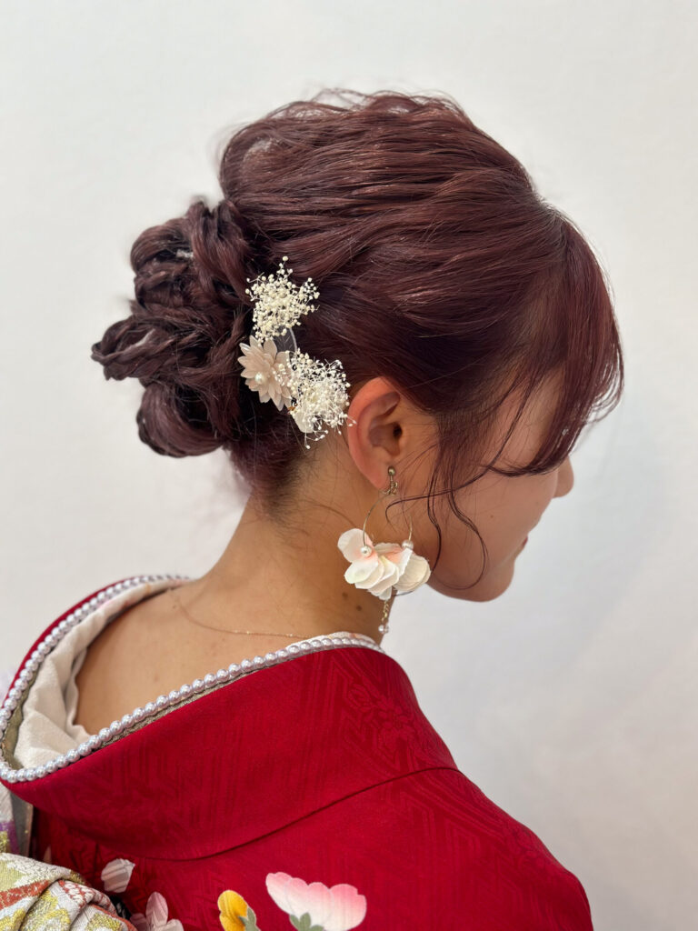 成人式の振袖に合わせたヘアセット